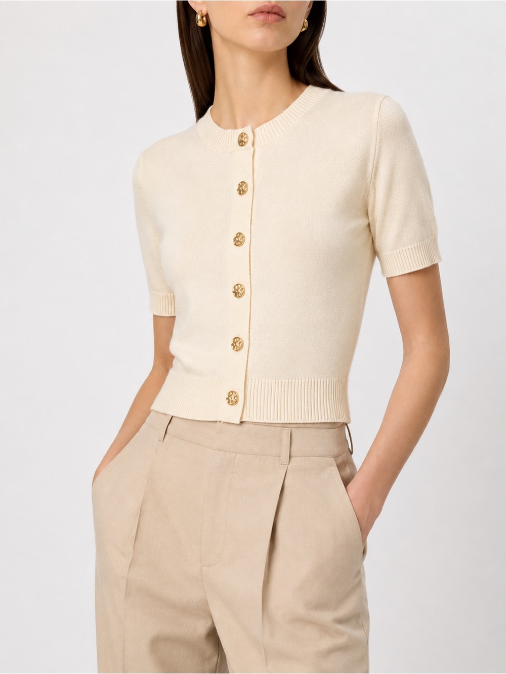 Song of Style Butter Yellow Short Sleeve Cardigan Top Aimee Song